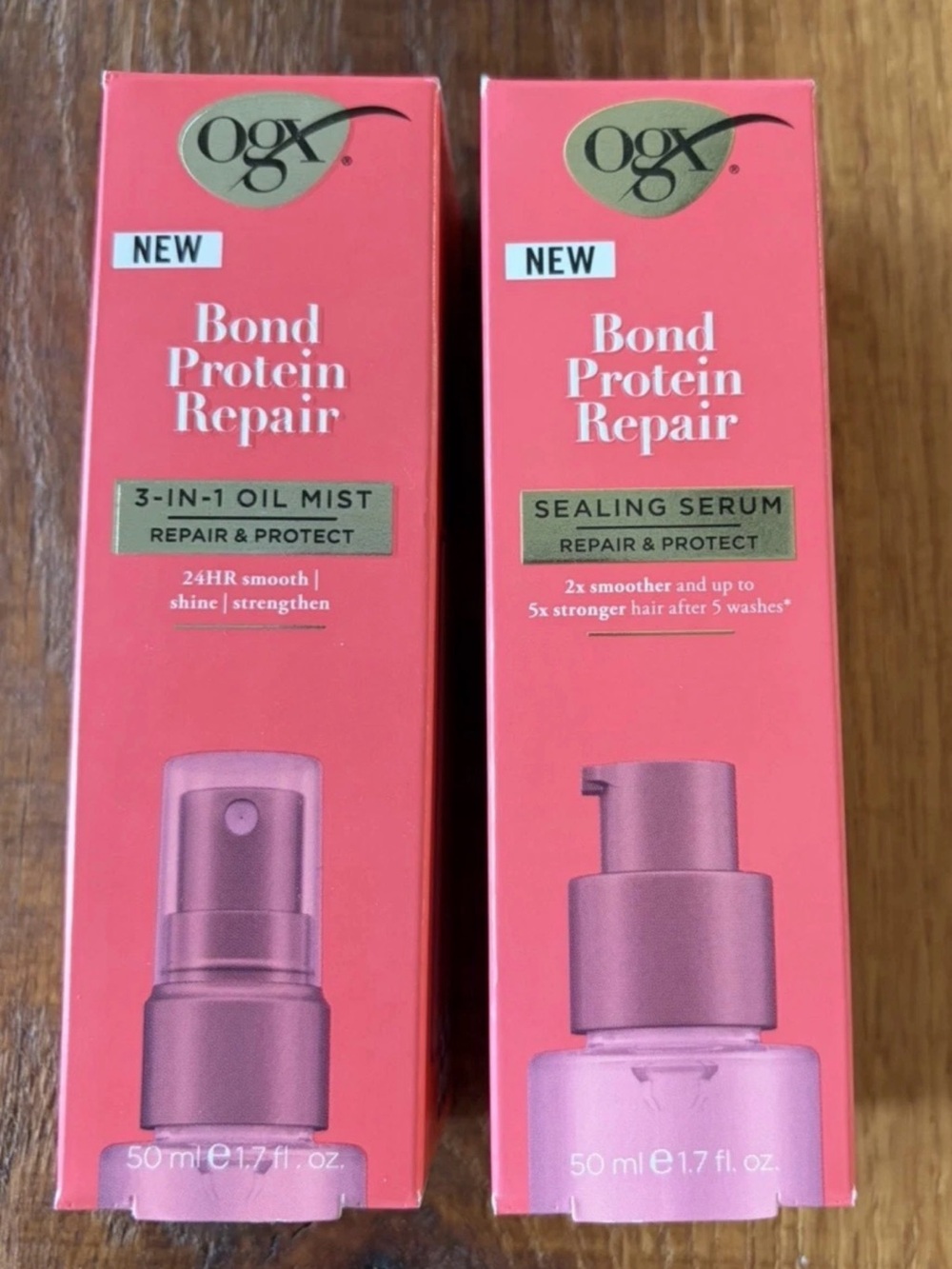 OGX Bond Protein Repair 3-in-1 oil mist & Sealing Serum New lot of 2